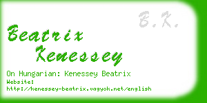 beatrix kenessey business card